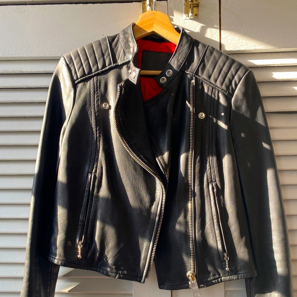 All Saints classic leather jacket (SMALL)